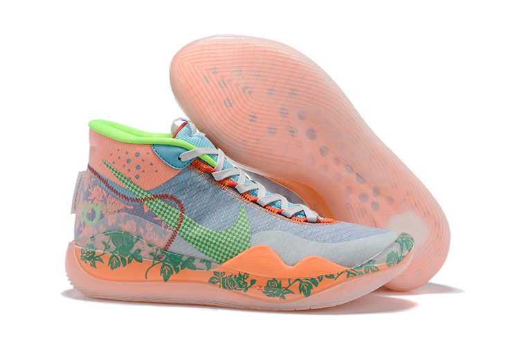 Nike KD 12 Blue Orange Green Shoes